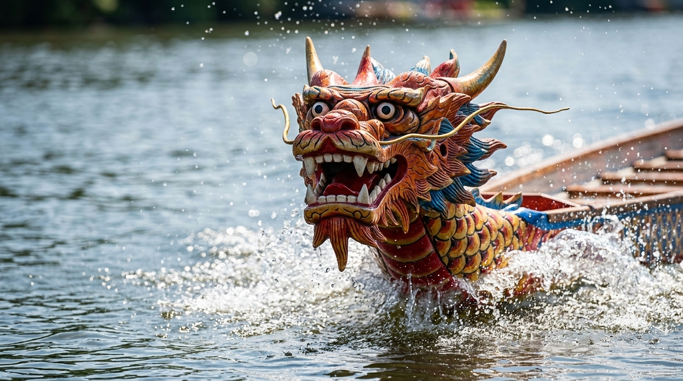 Drakenbootrace op de Rijn